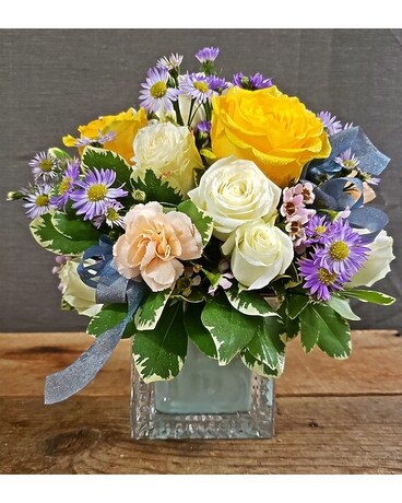 TCL's Baby's First Block-Blue Flower Arrangement