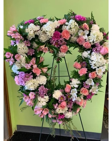 Heart Easel Flower Arrangement