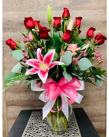 All My Love Dozen Roses Flower Arrangement