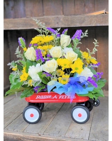 Let's Ride- Baby Boy Flower Arrangement