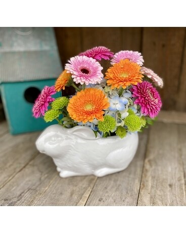 Rainbow Rabbit Flower Arrangement