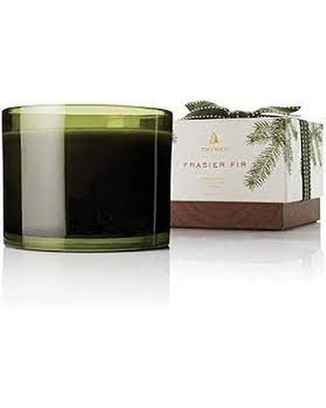 Frasier Fir 3 Wick Green Wax Candle Gifts