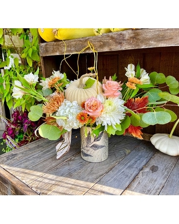 Bashful Fall Flower Arrangement