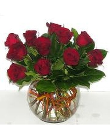 Roses in the Round Flower Arrangement