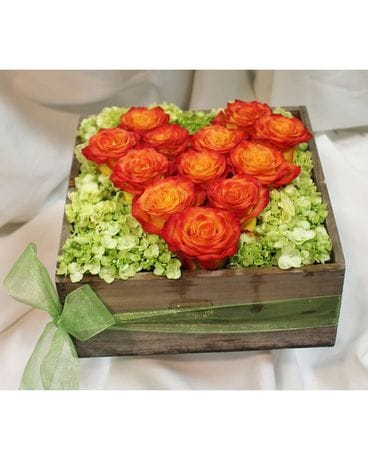 My Heart in a Box Flower Arrangement