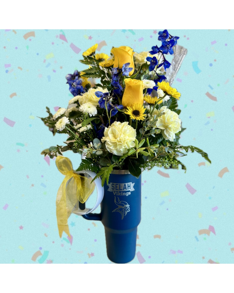 エルセーヌ　ノンセリュクイック　withジュエリーボール Go Vikings! Tumbler Arrangement in Selah WA - Abbee's Floral