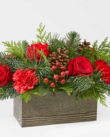 The FTD® Christmas Cabin™ Bouquet Flower Arrangement