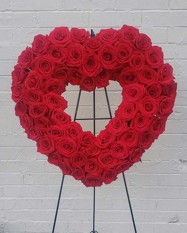 Forever In Our Hearts Standing Spray Flower Arrangement