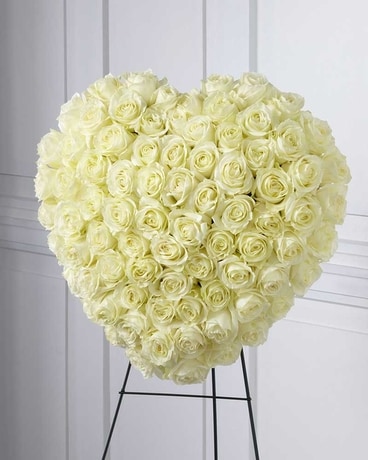 The FTD® Elegant Remembrance™ Standing Heart Flower Arrangement