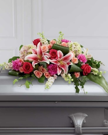 The FTD® Splendid Grace™ Casket Spray Flower Arrangement