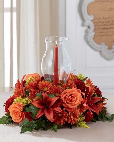 The FTD® Heart of the Harvest™ Centerpiece Flower Arrangement