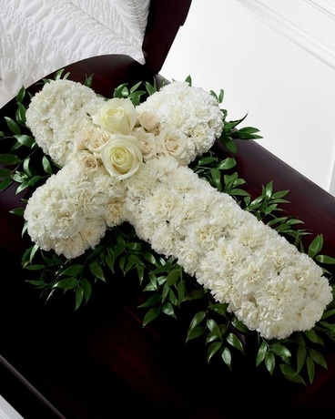 The FTD® Peaceful Memories™ Casket Spray Flower Arrangement