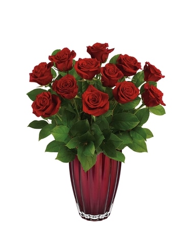 Glistening Elegance Roses Flower Arrangement