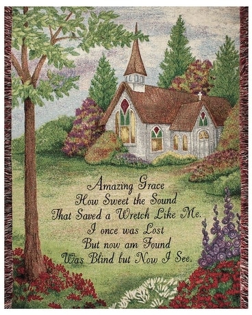 Funeral tapestry top throws
