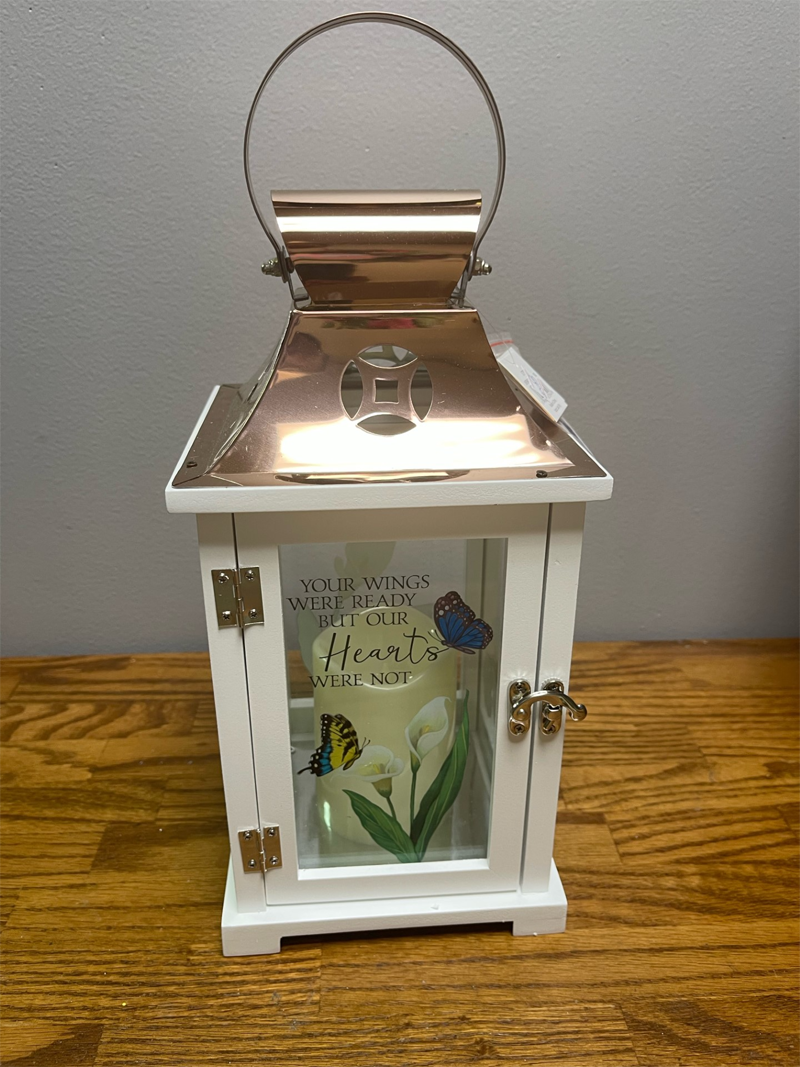 Your Wings Lantern Flower Arrangement