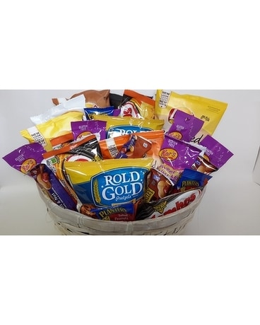 Young's Own Healthy Gift Basket Flower Arrangement