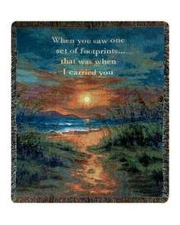 I Carried you Tapestry Throw Flower Arrangement
