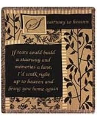 Stairway to Heaven Tapestry Throw Flower Arrangement