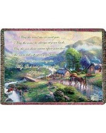 Emerald Valley Tapestry Throw by Thomas Kinkade Flower Arrangement