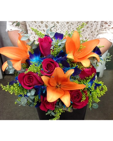 Hand tied Burst of Color Bouquet Flower Arrangement