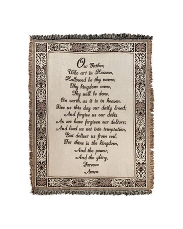 Our Father Who Art In Heaven Tapestry Throw Gifts