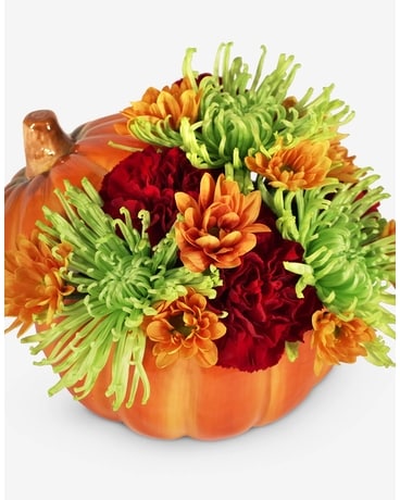 Bursting Pumpkin Flower Arrangement