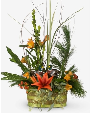 Duck Blind Flower Arrangement