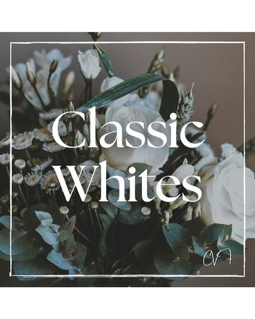 Classic Whites Designers Choice Flower Arrangement