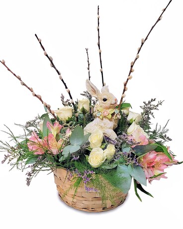 Hippity Hoppity Basket Bouquet Flower Arrangement