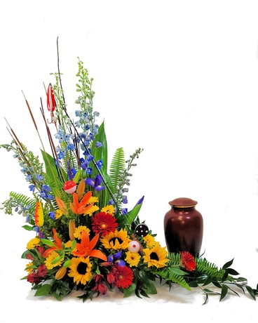 Fisherman's Urn Tribute Specialty Arrangement
