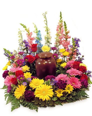 Memorial Garden Urn Wreath Specialty Arrangement