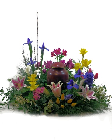 Spring Garden Urn Wreath Specialty Arrangement