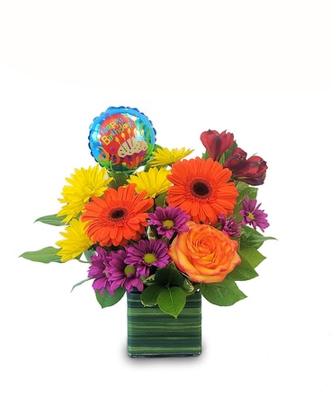 Birthday Brights Flower Arrangement