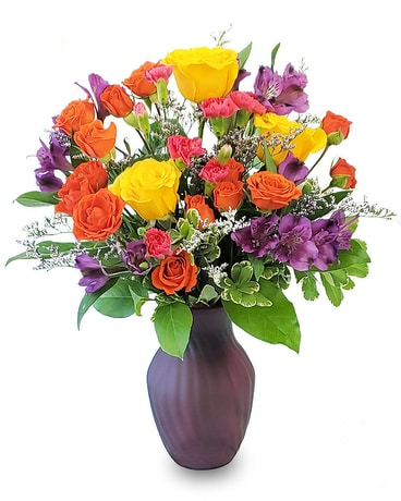 Vibrant Birthday Vase Flower Arrangement