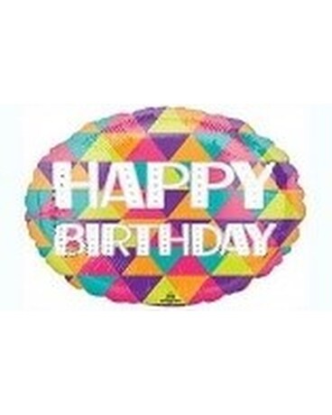 Happy Birthday Balloon Flower Arrangement