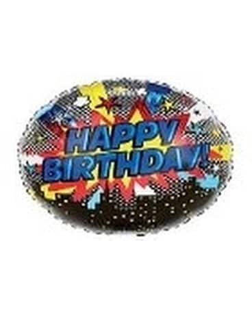 Happy Birthday Balloon Flower Arrangement