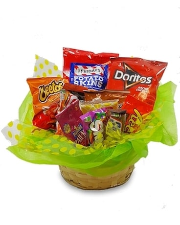 Junk Food Basket Gift Basket
