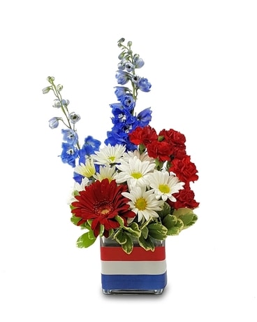 America Cubed Flower Arrangement
