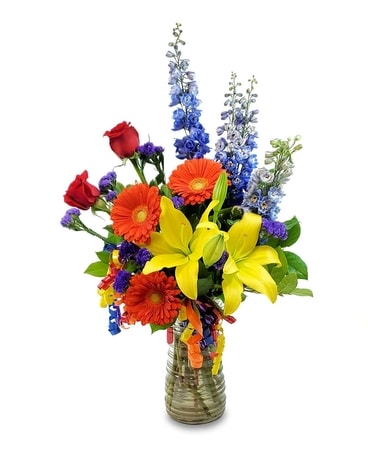 Birthday Celebration Vase Flower Arrangement