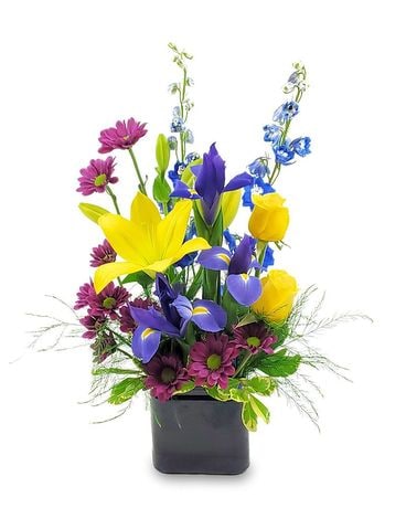 Grateful Garden Cube Flower Arrangement