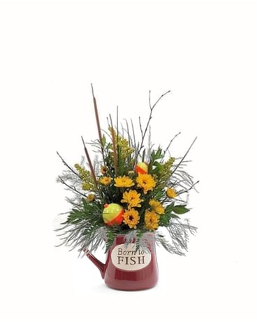 Fishing Mug Arrangement Flower Arrangement