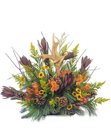 Antler Cross Bouquet Flower Arrangement