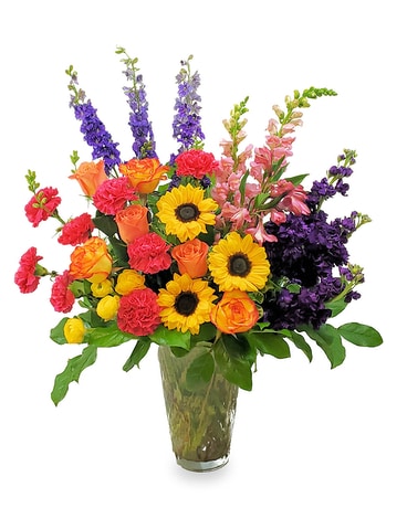 Hues of Happiness Flower Arrangement
