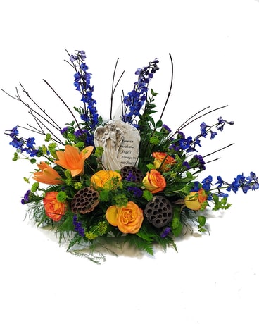 Forever Angel Tribute Flower Arrangement