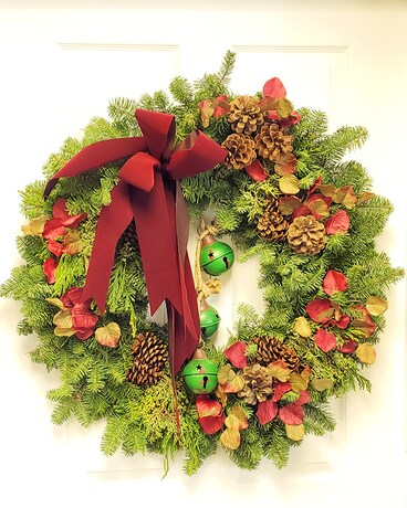 Jingle Bells Fresh Wreath Wreath