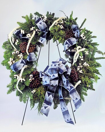 Blue Christmas Fresh Wreath Wreath