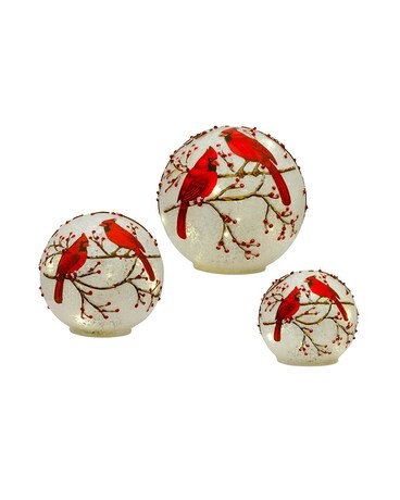 LED Cardinal Globes Gifts