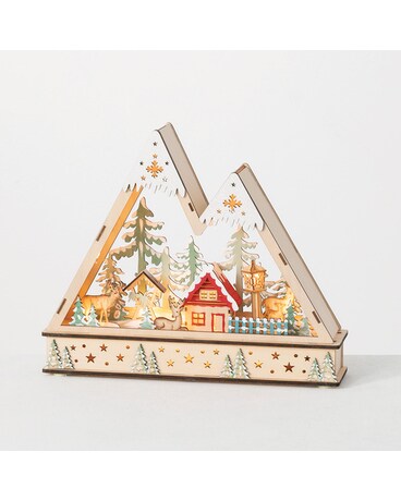 LED Wooden Alpine Cabin Home Gifts