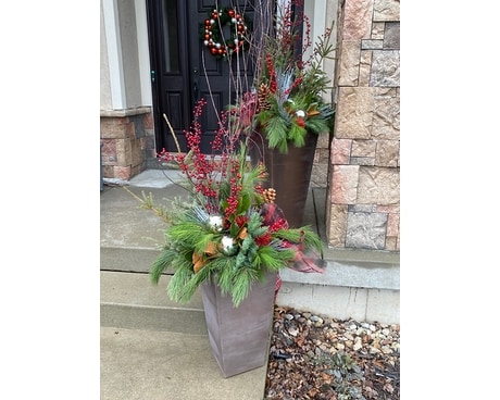 Porch Pot 2 Flower Arrangement
