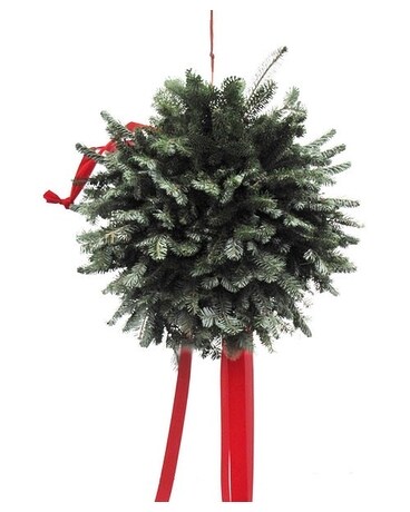 Holiday Topiary Ball Flower Arrangement